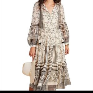 Anthropologie XS Tallulah peasant dress